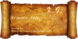 Kravecz Iván névjegykártya