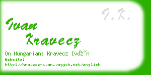 ivan kravecz business card